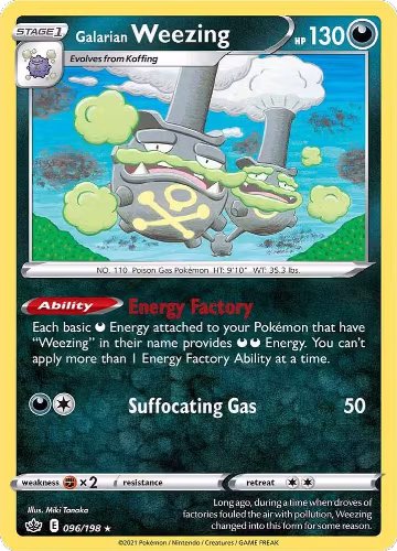 Galarian Weezing (096/198), Chilling Reign — Pokémon card price