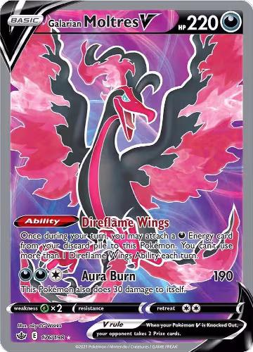 Galarian Moltres V (Full Art) (176/198), Chilling Reign — Pokémon card price