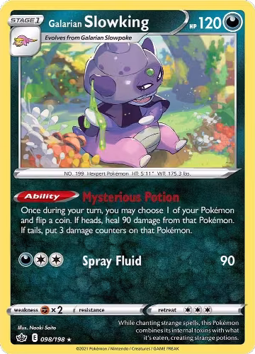 Galarian Slowking (098/198), Chilling Reign — Pokémon card price