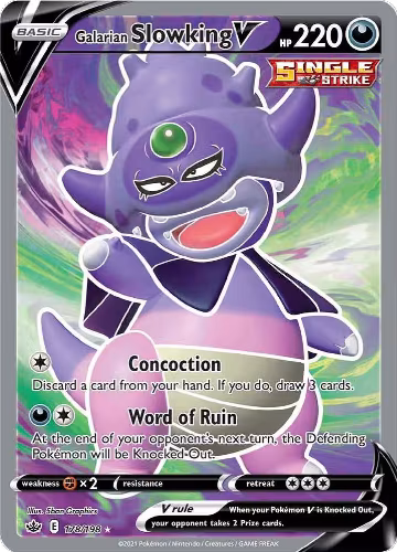 Galarian Slowking V (Full Art) (178/198), Chilling Reign — Pokémon card price