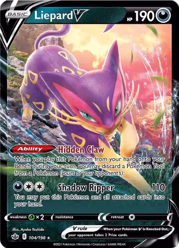 Liepard V (104/198), Chilling Reign — Pokémon card price