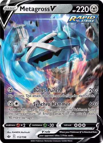 Metagross V (112/198), Chilling Reign — Pokémon card price