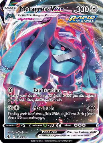Metagross VMAX (113/198), Chilling Reign — Pokémon card price