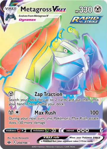 Metagross VMAX (Secret) (208/198), Chilling Reign — Pokémon card price