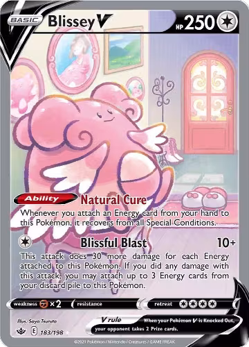 Blissey V (Alternate Full Art) (183/198), Chilling Reign — Pokémon card price