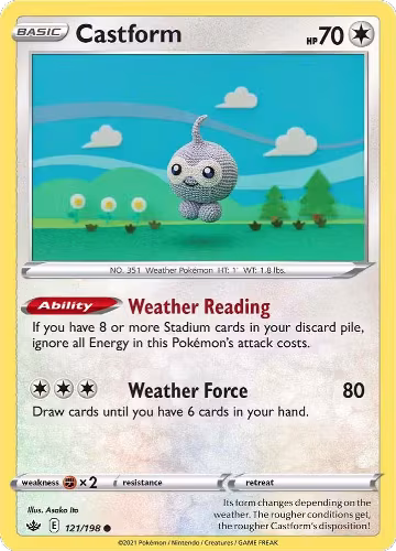 Castform (121/198), Chilling Reign — Pokémon card price
