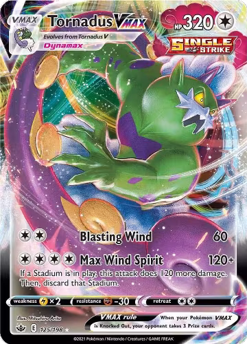 Tornadus VMAX (125/198), Chilling Reign — Pokémon card price