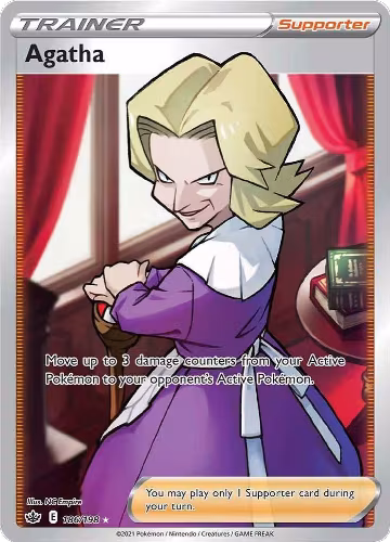 Agatha (Full Art) (186/198), Chilling Reign — Pokémon card price