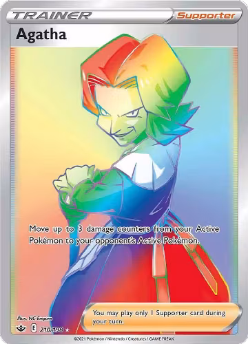 Agatha (Secret) (210/198), Chilling Reign — Pokémon card price