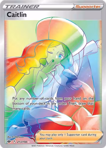 Caitlin (Secret) (213/198), Chilling Reign — Pokémon card price