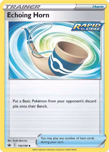 Echoing Horn (136/198), Chilling Reign — Pokémon card price