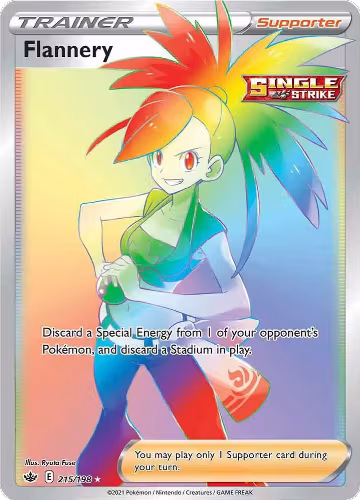 Flannery (Secret) (215/198), Chilling Reign — Pokémon card price