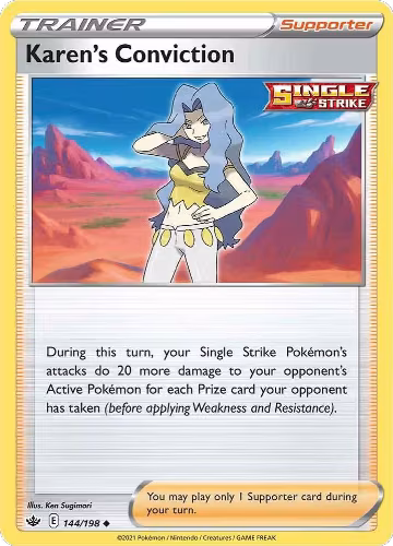 Karen's Conviction (144/198), Chilling Reign — Pokémon card price