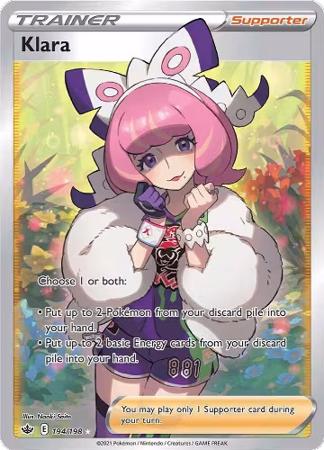 Klara (Full Art) (194/198), Chilling Reign — Pokémon card price