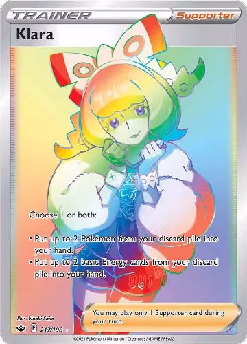 Klara (Secret) (217/198), Chilling Reign — Pokémon card price