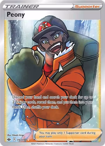 Peony (Full Art) (197/198), Chilling Reign — Pokémon card price