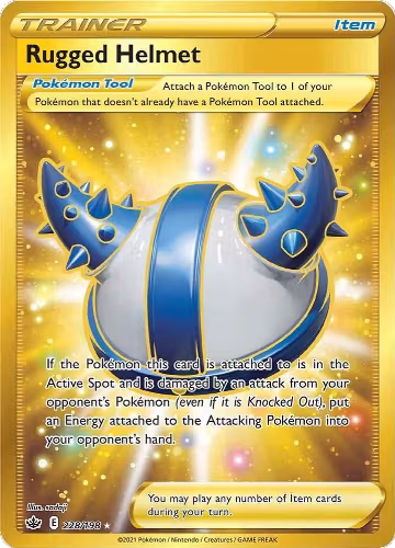 Rugged Helmet (Secret) (228/198), Chilling Reign — Pokémon card price