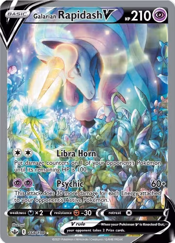 Galarian Rapidash V (Alternate Full Art) (168/198), Chilling Reign — Pokémon card price