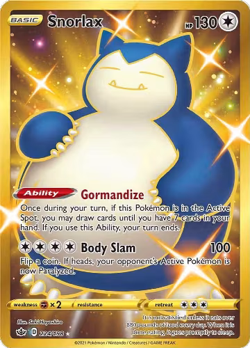 Snorlax (Secret) (224/198) — card price