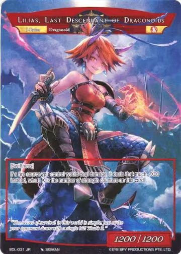 Lilias, Last Descendant of Dragonoids (Full Art Ruler) (EDL-031 RR/JR), The Epic of the Dragon Lord — Force of Will card price