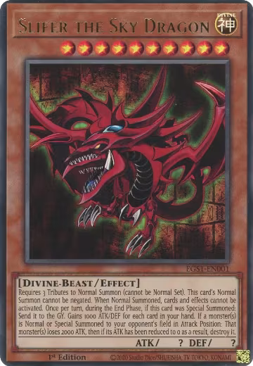 Slifer the Sky Dragon (EGS1-EN001), Egyptian God Deck: Slifer the Sky Dragon — Yu-Gi-Oh! card price