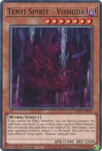 Tenyi Spirit - Vishuda (EGS1-EN019), Egyptian God Deck: Slifer the Sky Dragon — Yu-Gi-Oh! card price