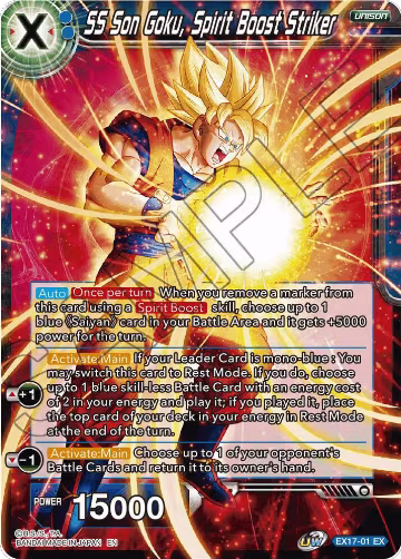 SS Son Goku, Spirit Boost Striker (EX17-01) — card price
