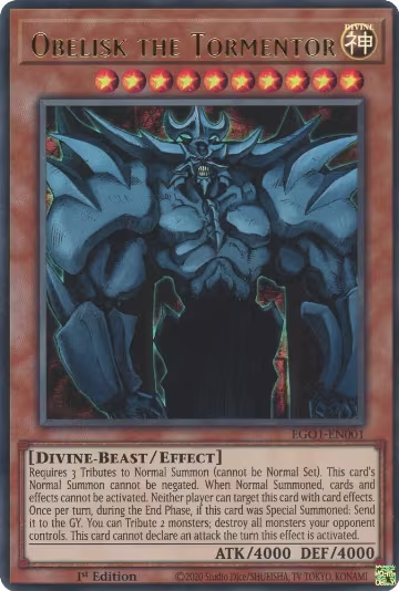 Egyptian God Deck: Obelisk the Tormentor — Yu-Gi-Oh! set prices