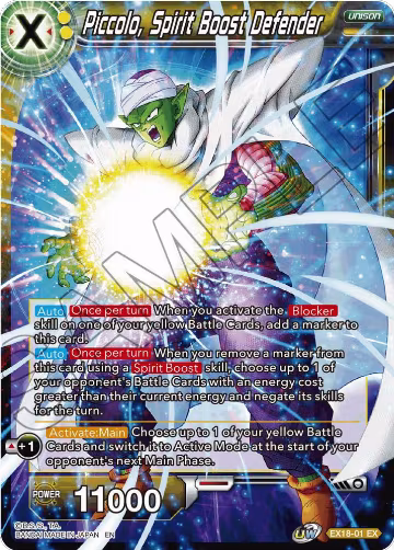Piccolo, Spirit Boost Defender (EX18-01) — card price