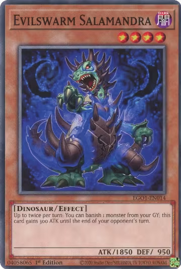 Evilswarm Salamandra (EGO1-EN014), Egyptian God Deck: Obelisk the Tormentor — Yu-Gi-Oh! card price