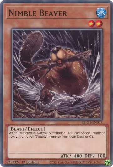 Nimble Beaver (EGO1-EN018), Egyptian God Deck: Obelisk the Tormentor — Yu-Gi-Oh! card price
