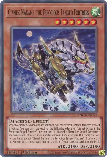 Gizmek Makami, the Ferocious Fanged Fortress (EGO1-EN021), Egyptian God Deck: Obelisk the Tormentor — Yu-Gi-Oh! card price