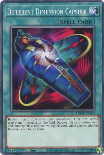 Different Dimension Capsule (EGO1-EN025), Egyptian God Deck: Obelisk the Tormentor — Yu-Gi-Oh! card price