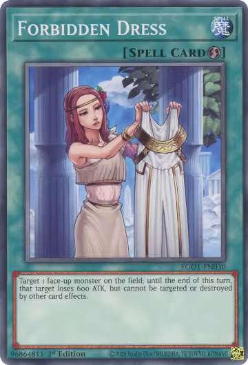 Forbidden Dress (EGO1-EN030), Egyptian God Deck: Obelisk the Tormentor — Yu-Gi-Oh! card price
