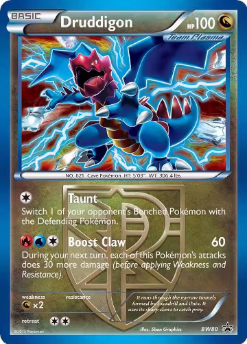 Druddigon (Team Plasma) - BW80 (Cosmos Holo) (BW80), Black and White Promos — Pokémon card price