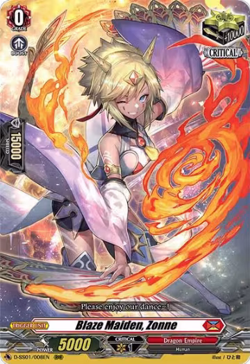 Blaze Maiden, Zonne (D-SS01/008EN), D-SS01: Festival Collection 2021 — Vanguard card price