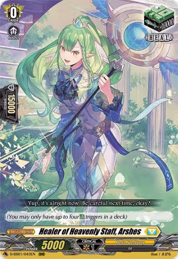 Healer of Heavenly Staff, Arshes (D-SS01/043EN), D-SS01: Festival Collection 2021 — Vanguard card price