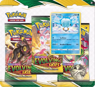 Evolving Skies 3 Pack Blister [Eiscue], Evolving Skies — Pokémon sealed product price