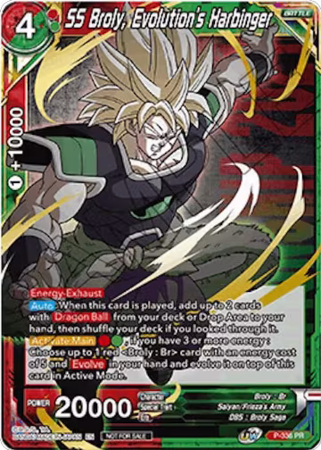 SS Broly, Evolution's Harbinger (Championship Pack 2021 Vol.2) (P-336), Promotion Cards — DB Super card price