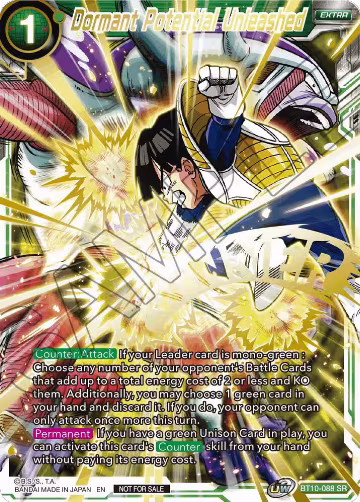 Dormant Potential Unleashed (Winner-Stamped) (BT10-088), Tournament Promotion Cards — DB Super card price