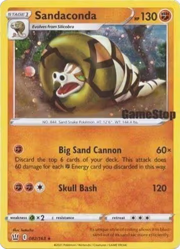 Sandaconda - 082/163 (Gamestop Exclusive) (082/163), Miscellaneous Cards & Products — Pokémon card price