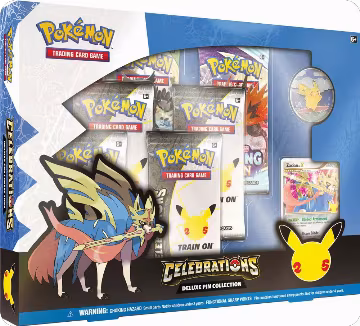 Celebrations Deluxe Pin Collection [Zacian LV. X], Celebrations — Pokémon sealed product price