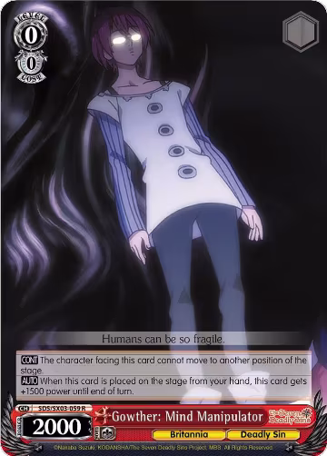 Gowther: Mind Manipulator (SDS/SX03-059 R), The Seven Deadly Sins — Weiß Schwarz card price