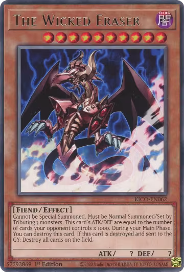The Wicked Eraser (KICO-EN062), King's Court — Yu-Gi-Oh! card price