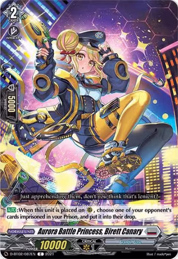 Aurora Battle Princess, Birett Canary (D-BT02/087EN), D-BT02: A Brush with the Legends — Vanguard card price