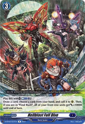 Hellblast Full Dive (D-BT02/037EN), D-BT02: A Brush with the Legends — Vanguard card price