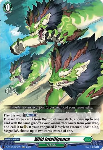 Wild Intelligence (D-BT02/025EN), D-BT02: A Brush with the Legends — Vanguard card price
