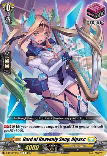 Bard of Heavenly Song, Alpacc (D-BT02/048EN), D-BT02: A Brush with the Legends — Vanguard card price