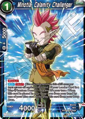 Minotia, Calamity Challenger (BT14-052), Cross Spirits — DB Super card price