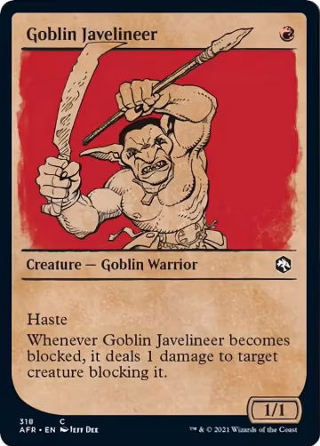 Goblin Javelineer (Showcase) (318), Adventures in the Forgotten Realms — Magic card price